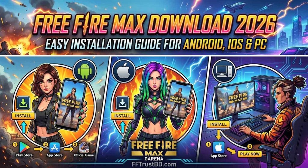 Free Fire MAX Download 2026: Easy Installation Guide for Android, iOS & PC